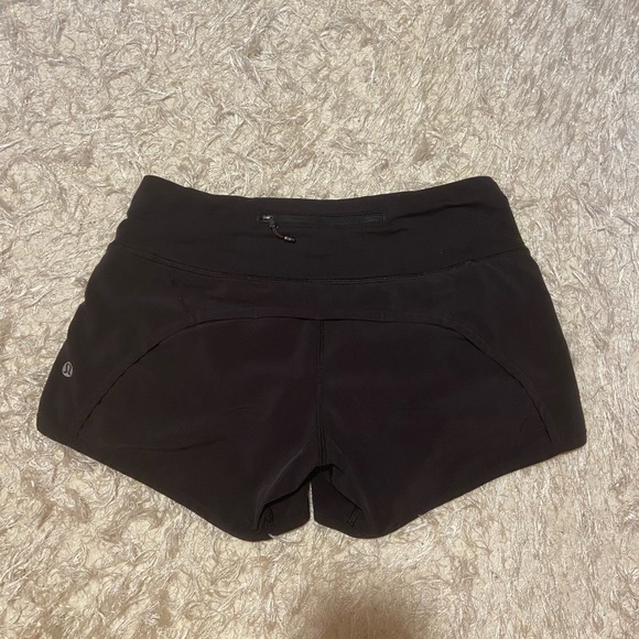 Black lululemon speed up shorts - Picture 2 of 3